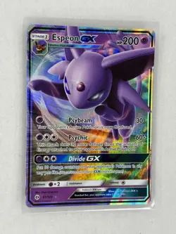 Pokemon TCG Espeon GX 61/149 Sun & Moon Base Set Holo Ultra Rare Card NM - Image 2