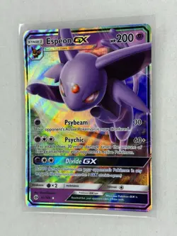 Pokemon TCG Espeon GX 61/149 Sun & Moon Base Set Holo Ultra Rare Card NM - Image 3