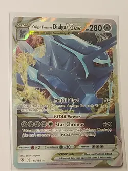 Pokemon Origin Forme Dialga VSTAR Astral Radiance Ultra Rare Card 114/189 Swsh10 - Image 1