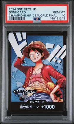 2024 ONE PIECE JAPANESE PROMOS CHAMPIONSHIP 2023 WORLD FINAL DON!! CARD PSA 10 - Image 1