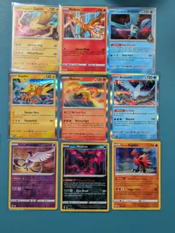 Zapdos Moltres Articuno Legendary Birds Lot of 9 Pokemon Cards - Image 1