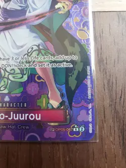 One Piece OP05-067 Zoro-Juurou SP Alternative Art TCG English Card - Image 2