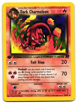 Dark Charmeleon 32/82 1st Edition - Team Rocket Pokemon TCG WOTC 2000 - MP Card - Image 1