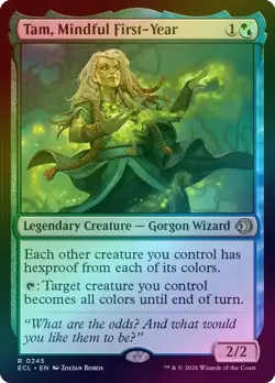 (FOIL) Tam, Mindful First-Year (245) - Lorwyn Eclipsed (ECL) - MTG - Image 1