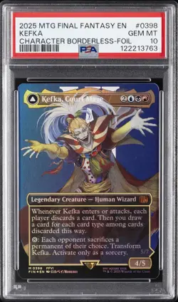 2025 MTG FINAL FANTASY #0398 KEFKA, COURT MAGE/KEFKA, RULER OF RUIN PSA 10 - Image 1