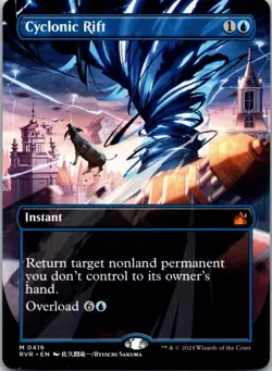 Cyclonic Rift (Anime Borderless) 419 Ravnica Remastered NM MTG - Image 1