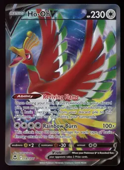 Ho-Oh V (Full Art) Pokemon TCG SWSH12: Silver Tempest #187/195 NM - Image 1