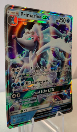Primarina GX - Ultra Rare - Sun & Moon Base - 42/149 Pokemon Card TCG - Image 3
