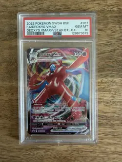 Pokemon Deoxys VMAX SWSH267 Sword & Shield Promo Holo PSA 10 VMAX 2022 - Image 1