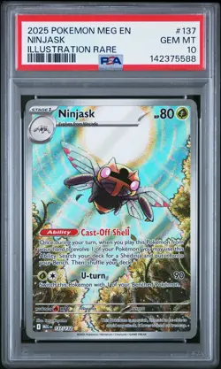 2025 POKEMON MEG EN-MEGA EVOLUTION ILLUSTRATION RARE #137 NINJASK PSA 10 - Image 1