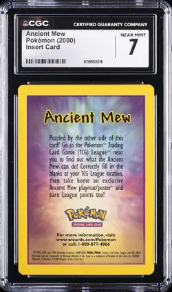 2000 POKEMON MOVIE 2000 INSERT CARD ANCIENT MEW CGC 7 - Image 1