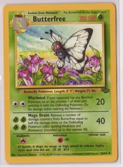Jungle Unlimited Pokemon TCG Butterfree #33/64 - Image 1