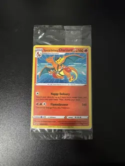 Pokemon SWSH075 Charizard Promo Holo Card Special Delivery Sealed - Image 1