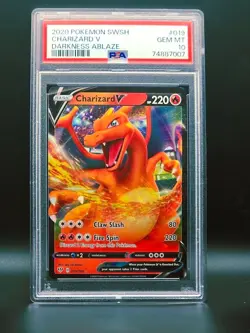 Pokemon Charizard V Darkness Ablaze Holo Ultra Rare #019 PSA 10 Gem MT - Image 1