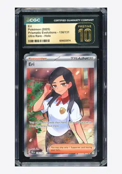 Pokemon CGC 10 PRISTINE Eri Ultra Rare 2025 136/131 PRE English - Image 1