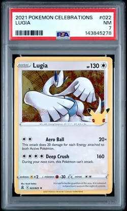 2021 POKEMON CELEBRATIONS #022 LUGIA PSA 7 - Image 1