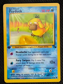 1st Edition Pack Fresh Fossil Pokemon Psyduck - Image 1
