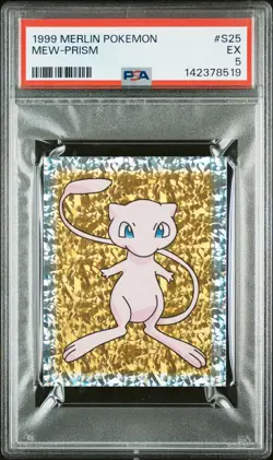 1999 MERLIN POKEMON #S25 MEW-PRISM PSA 5 - Image 1