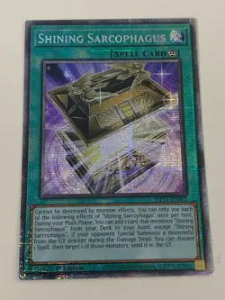Yugioh Shining Sarcophagus x 3 - 1st Edition Starlight Rare NM - Free Holo - A - Image 4