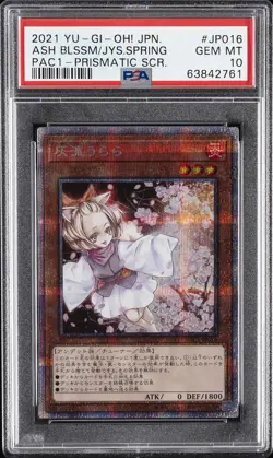 2021 YU-GI-OH! JPN PRISMATIC ART COLLECTION ASH BLOSSOM & JOYOUS SPRING PSA 10 - Image 1