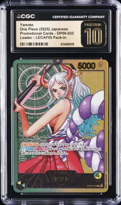 2025 ONE PIECE JAPANESE PROMO CARD LEADER LECAFIG PACK-IN YAMATO CGC 10 PRISTINE - Image 1