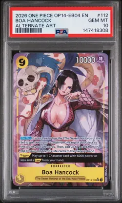 2026 ONE PIECE OP14-EB04-THE AZURE SEA'S SEVEN ALTERNATE ART BOA HANCOCK PSA 10 - Image 1