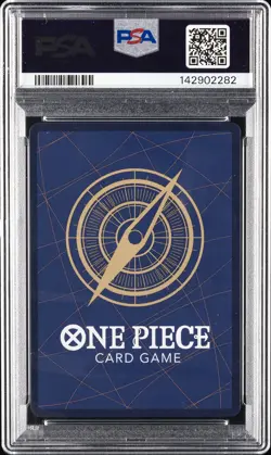 2025 ONE PIECE OP13-CARRYING ON HIS WILL 3RD ANNIVERSARY-GOLD #004 SHANKS PSA 10 - Image 2