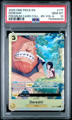 2025 ONE PIECE PREMIUM COLLECTION BEST SELECTION VOL.4 #117 DERESHI! PSA 10 - Image 1