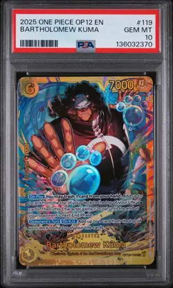 2025 ONE PIECE OP12-LEGACY OF THE MASTER #119 BARTHOLOMEW KUMA PSA 10 - Image 1