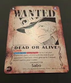 Sabo Wanted Poster OP13-120 SEC Special Rare One Piece English NM/M - Image 2