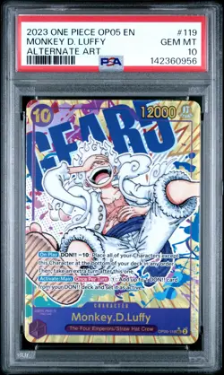 2023 ONE PIECE OP05-AWAKENING OF THE NEW ERA ALT ART #119 MONKEY D. LUFFY PSA 10 - Image 1