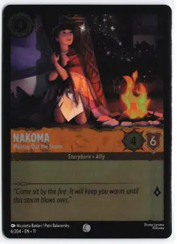 Nakoma - Waiting Out the Storm 6/204 COLD FOIL Winterspell Disney Lorcana - Image 1