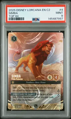 2025 DISNEY LORCANA EN C2-LORCANA CHALLENGE PROMO SIMBA - PRIDE PROTECTOR PSA 9 - Image 1