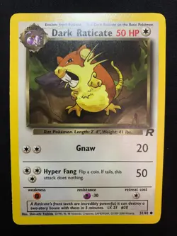 DARK RATICATE - 51/82 - TEAM ROCKET - POKEMON CARD - LP - Image 1