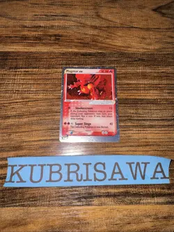Pokemon TCG Magmar Ex Ultra Rare Holo Ruby And Sapphire Card # 100/109 (2003) LP - Image 1