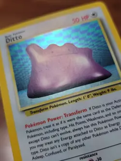 DITTO HOLO POKEMON CARD FOSSIL SET 3/62 LP! - Image 2