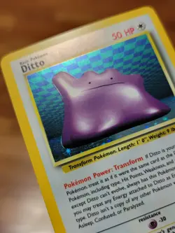 DITTO HOLO POKEMON CARD FOSSIL SET 3/62 LP! - Image 3