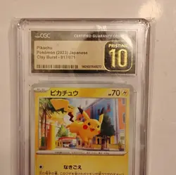 CGC Pristine 10 Pikachu Sv2d Clay Burst 017/071 Japanese Pokemon Card 2023 - Image 1
