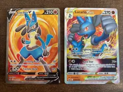 Lucario V SWSH213 SWSH: Sword & Shield Promo Cards Holo & Lucario Vstar SWSH214 - Image 1