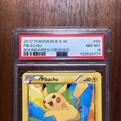 Pokemon 2012 B&W Boundaries Crossed Pikachu Card #50 PSA 8 50/149 - Image 4