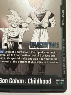 Son Gohan : Childhood FB01-088 Foil Dragon Ball Super Card Game - Image 4