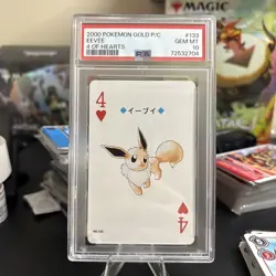 2000 Pokemon Playing Card Poker GOLD SET Eevee #133 PSA 10 GEM MINT POP 4 - Image 1