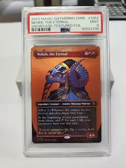 PSA 9 Neheb, The Eternal (Borderless Textured Foil) Commander Masters - Image 1
