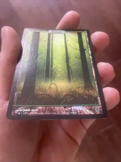 MTG Unhinged Forest Full Art Foil NM/LP Condition - Image 4