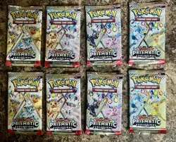 Pokemon Prismatic Evolution Booster Packs Lot Of 8 NEW - Image 1