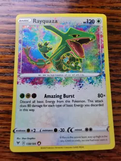 Pokemon Rayquaza - 138/185 - Amazing Rare NM-Mint Vivid Voltage - Image 1