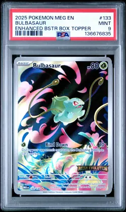 2025 POKEMON MEG EN-MEGA EVOLUTION ENHANCED BOOSTER BOX TOPPER BULBASAUR PSA 9 - Image 1