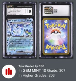 2024 POKEMON Japanese Wellspring Mask Ogerpon ex Holo 050/187 CGC 10 GEM MINT - Image 3