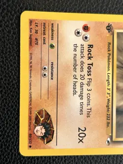 Brock's Graveler - 1st Edition - 40/132 Gym Heroes - Pokemon TCG - 2000 - Image 3