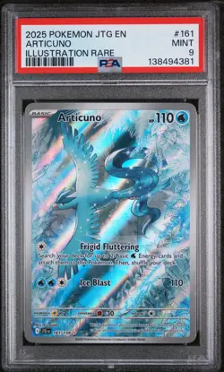 2025 POKEMON JTG EN-JOURNEY TOGETHER ILLUSTRATION RARE #161 ARTICUNO PSA 9 - Image 1